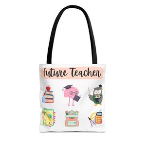 Future Teacher Tote Bag, Cute Teacher Gift, Eco-Friendly Shopping Bag, Classroom Essentials, Back to School Accessory, Teacher Appreciation