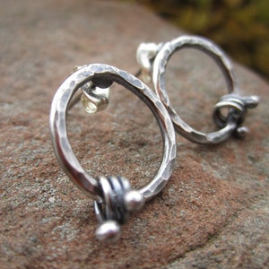 Sterling Silver Bauble-Link Post Earrings