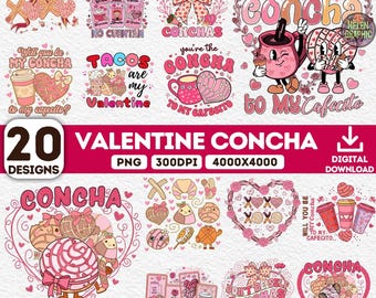 Paquete de conchas de San Valentín (PNG), 20 imágenes PNG para amantes del pan mexicano, Paquete de pan dulce (PNG), Dulce como el pan dulce (PNG), Corazón de amor (PNG), Día del amor (PNG)