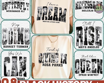 I Have A Dream Png Bundle, 8 PNG Black Excellence, Dream Like Martin Png Bundle, Black History Png, African American Png, Juneteenth