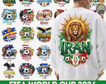 Paquete de PNG del Mundial 2026, 130 PNG de EE. UU., Canadá y México, Paquete de PNG de selecciones nacionales, PNG del Mundial, PNG de naciones de fútbol, PNG de aficionados al fútbol