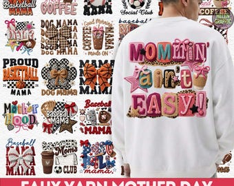 Paquete PNG de hilo sintético para mamá, 100 PNG de la mejor mamá del mundo, paquete PNG floral para mamá, PNG del Día de la Madre, PNG de mamá a la moda, PNG de maternidad