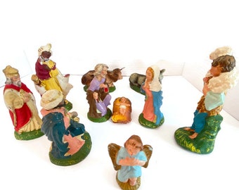 Replacement Figures for Christmas Stable:  Wisemen, Angel, Holy Family and Shepard