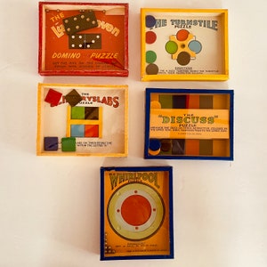 Vintage Dexterity Puzzles made in England, 1930s era, Price is for ONE image 1