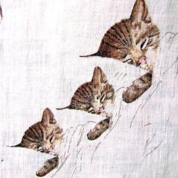 Vintage Chessie the C&R Railroad Cat Mascot Handkerchief, Nip and Tuck and Peake