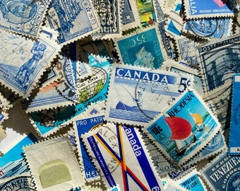 1,000+ vintage stamps in various striking colors - blue, green, purple, orange, and red - all for the unbeatable price of one!