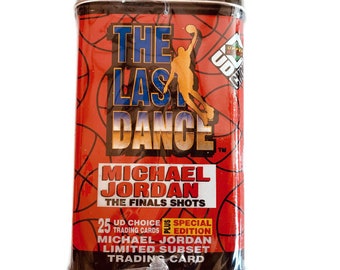 Michael Jordon UNOPENED FACTORY Sealed The Last Dance Upper Deck Premium UD Choice Finals Shot Collector Tin Limited Subset Trading Cards