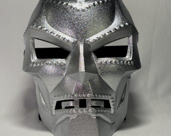Dr. Doom-cosplaymasker met textuur 3D-geprint