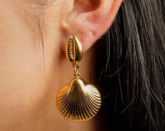 Shell Drop Earrings | Beach Jewelry | Coastal Jewelry | Summer Accessories