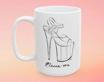 Pleaser Pole Dance Heel Ceramic Mug, (11oz, 15oz)