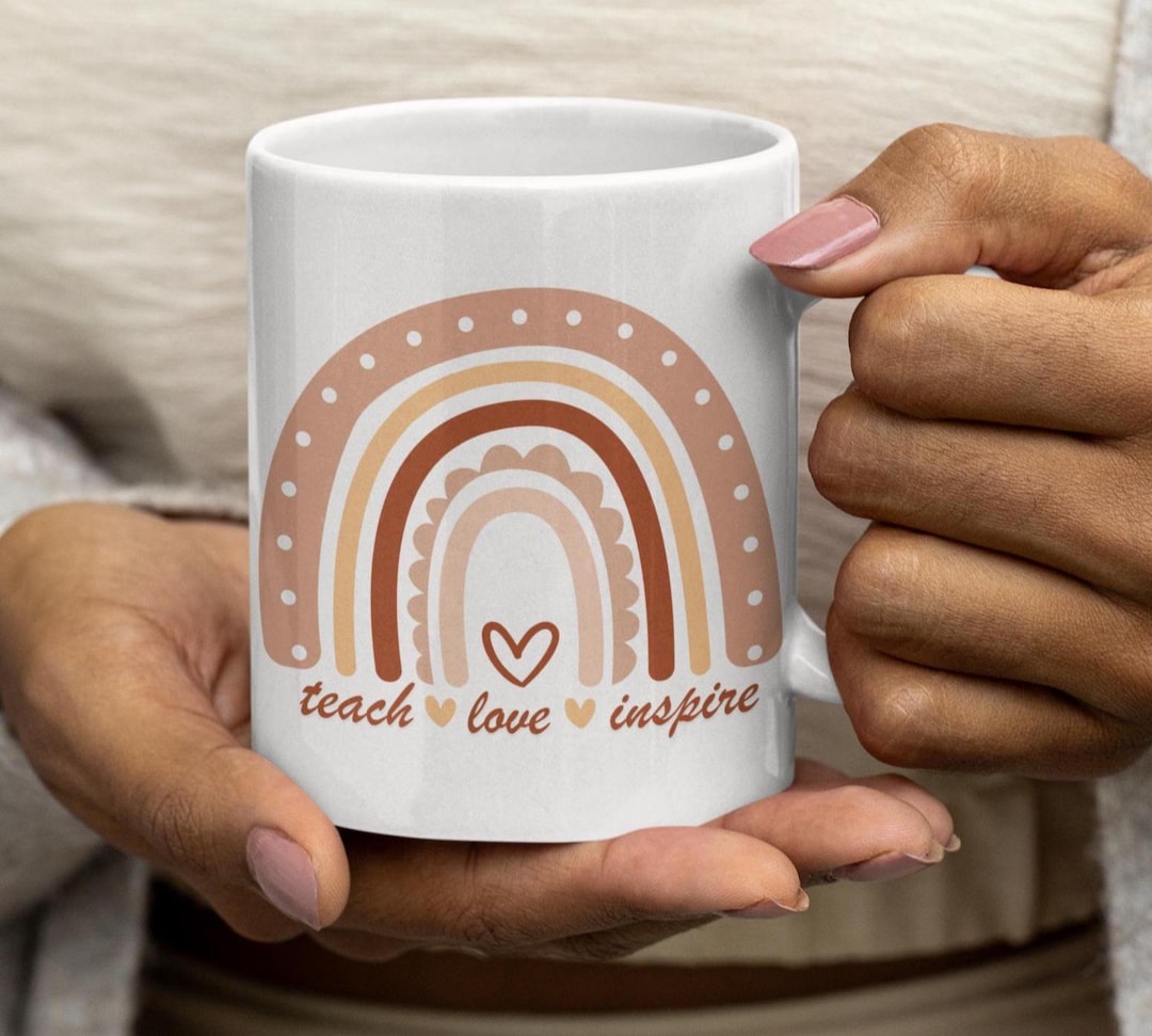 Teacher rainbow mug