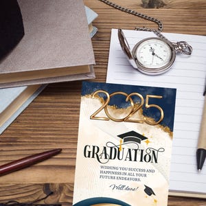 Cartes de voeux de remise des diplômes, souvenir des diplômés pour 2025, fournitures de remise de diplômes, cadeau pour étudiants diplômés, promotion 2025, cartes de remise des diplômes.