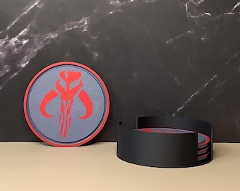 Mandalorianische Mythosaur Untersetzer (4er Set) mit Halter - 3D Gedruckt