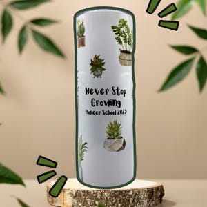 Pioneer School 2025 Tumbler: Watercolor Succulents, Stainless Steel Keepsake