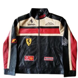Leather ferrari jacket - Etsy 日本