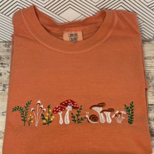 Mushroom Embroidered T-Shirt
