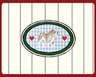 English Bulldog Notecard Set - Customizable, 10 Cards + Envelopes