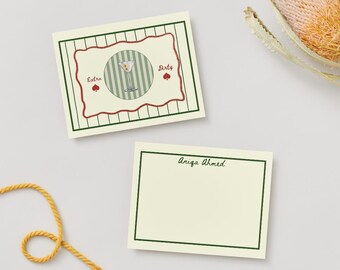 Martini Notecard Set of 10 - Personalizable (Envelopes Included)