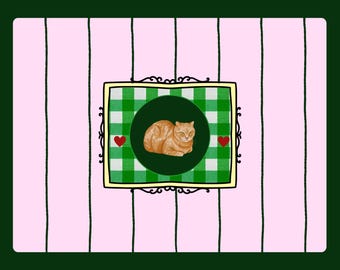 Orange Tabby Notecards - Customizable Set of 10, with Envelopes