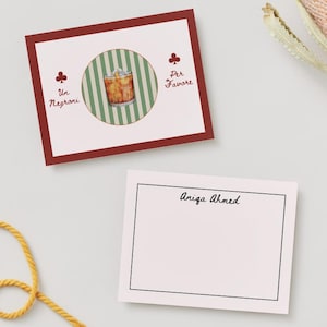 Negroni Briefkarten Set von 10- Personalisiert (Umschläge inklusive)