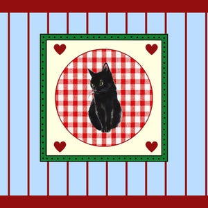 Jeu de cartes de correspondance personnalisables Black Cat – Papeterie personnalisée, lot de 10 avec enveloppes A2 assorties