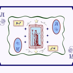 Lot de 10 cartes pour correspondance Hera - Papeterie initiale personnalisée - Cartes Déesse grecque (enveloppes incluses)