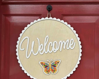 plaque de bienvenue interchangeable