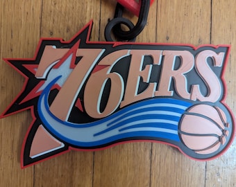 Philadelphia 76ers red, black, and blue 1997 logo oversized rally chain