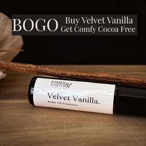 Velvet Vanilla Perfume Oil Roller – 10ml Alcohol-Free Scent | Warm Vanilla Travel Gift