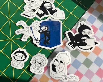 Bijpassende glanzende demon sticker set 2: Monster paar vinyl sticker, beste vriend grappige stickers