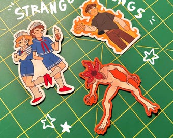 Stranger Things glanzende stickers/Demogorgon-sticker/Scoops Ahoy Steve en Robin-sticker/Will Byers-sticker