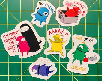 REPO horrorspel waterdichte vinylstickers / grappige robotmeme-stickers / vinyl waterfles laptop notebook telefoonhoesstickers