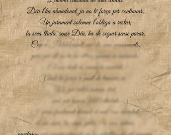 Wiersz do druku – Upadły wojownik – Grafika ścienna do druku – Pobieranie cyfrowe (kataloński)