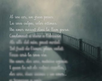 Przeznaczeni w cieniu – wiersz do druku – pobranie cyfrowe (w języku katalońskim)