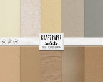 Rustic Digital Kraft Paper, Brown Craft Paper Background, Digital Scrapbook Recycled Cardboard Texture, Basic Beige, Instant Download JPG