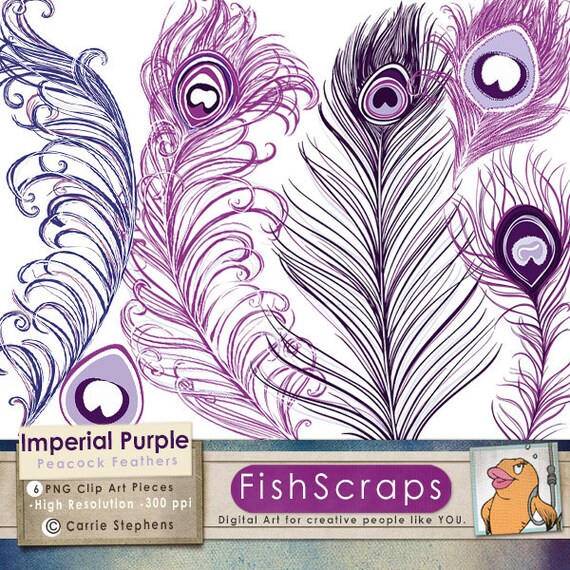 Plum Purple Peacock Feather Clip Art, Peacock Feather Graphics for Small Business Commercial Use, Violet, Wine, Plum Wedding Il_570xn