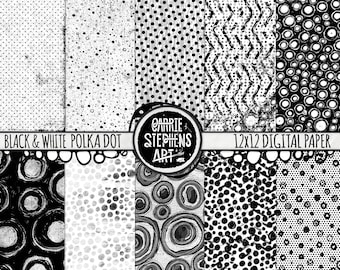 Instant Download Polka Dots Digital Collage Sheets 12x12 Inch - Etsy