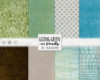 Teal, Green & Brown Textured Digital Papers, Wood Grain Patterned Papers, Earthy Outdoor Wedding Backgrounds, DIY Printable Paper