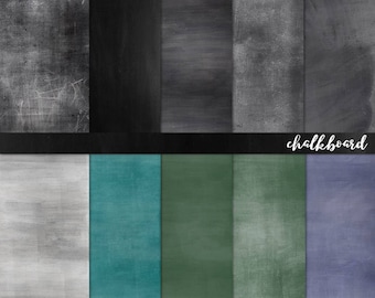 Chalkboard Digital Paper, Chalk Board Background Texture, Grey, Green & Black, Back to School Images, Teacher Clip Art, Instant Download