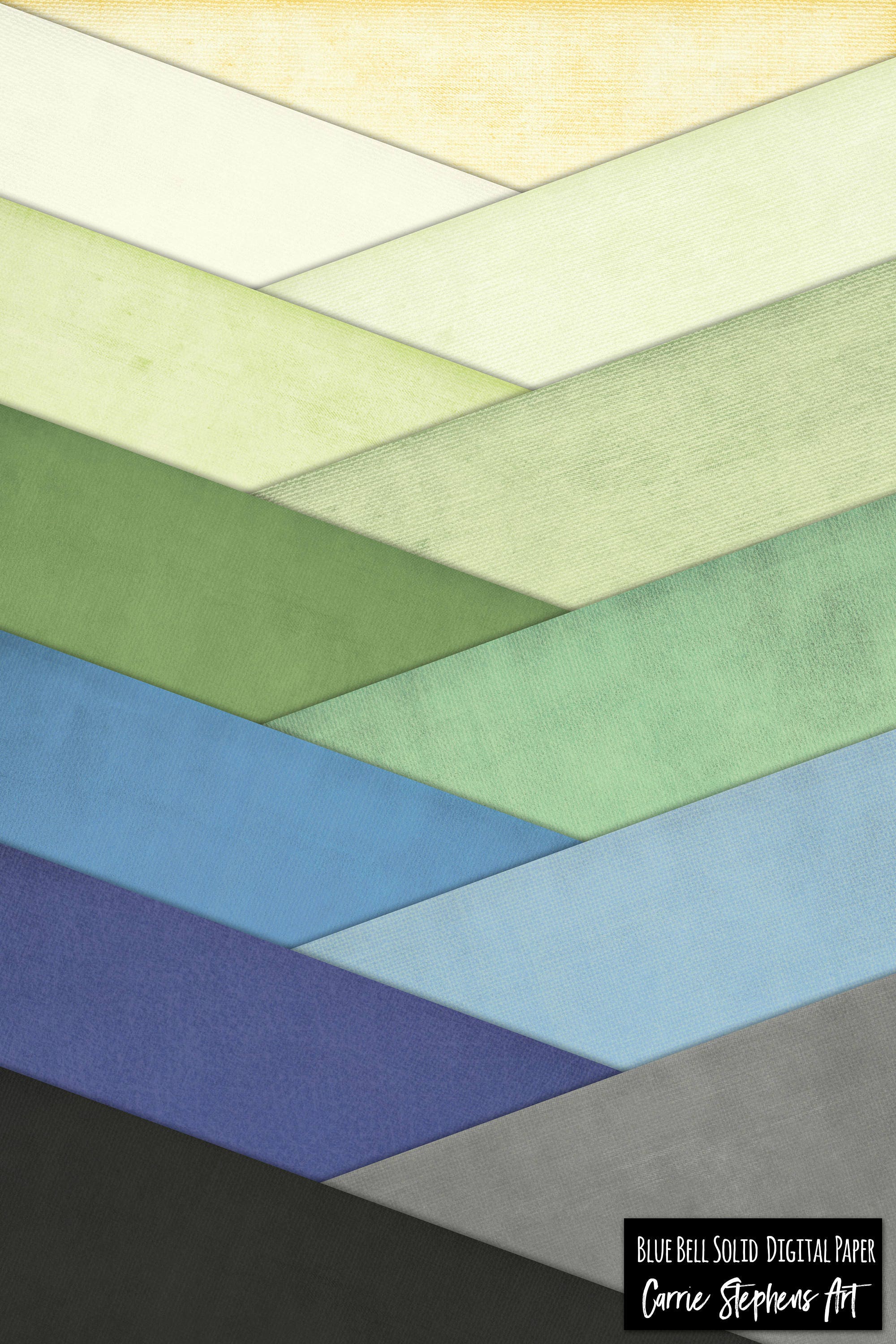 Solid Digital Cardstock Periwinkle Blue Yellow & Spring Etsy