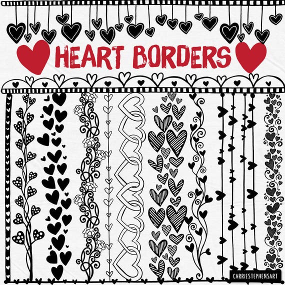 heart borders clip art