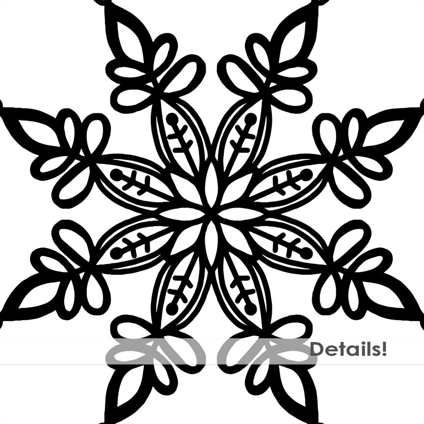 Frozen Snowflake Clipart Intricate Snowflakes Christmas Etsy