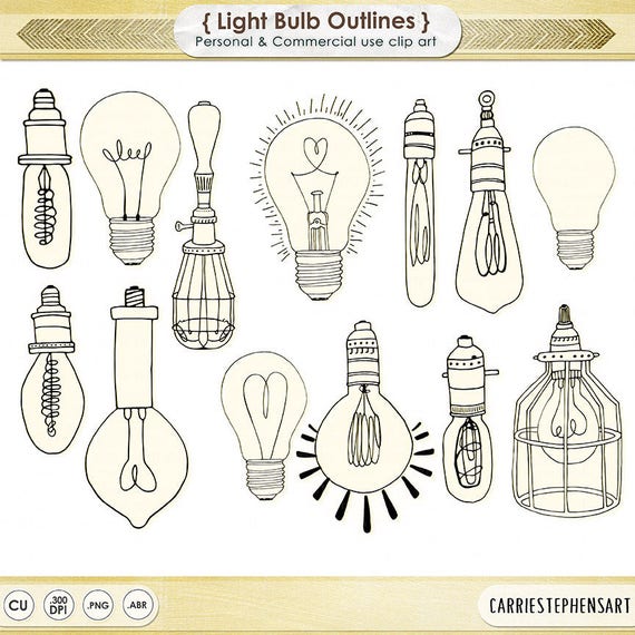 Download Free Light Bulb Clipart Png String Light Digital Graphics Royalty Etsy SVG DXF Cut File