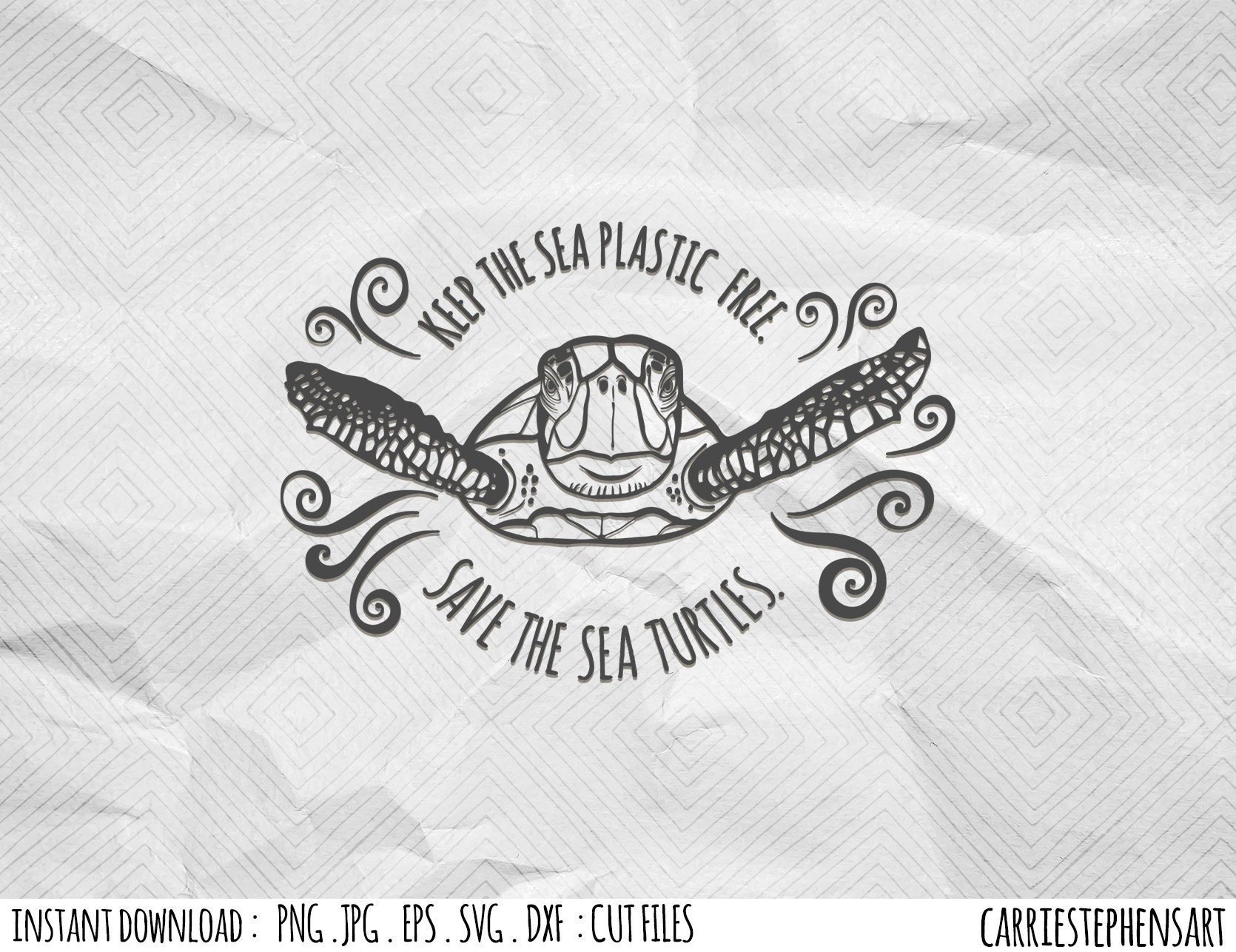 Download Sea Turtle Svg Save The Sea Turtles Silhouette Cricut Cut File Instant Download Dxf Png