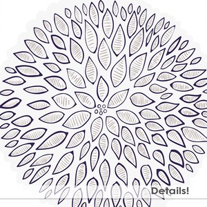 Gray & Purple Flower ClipArt, Modern Digital Flower Graphics, Easter Lavender, Commercial Use Image, Whimsical Floral Clip Art image 3