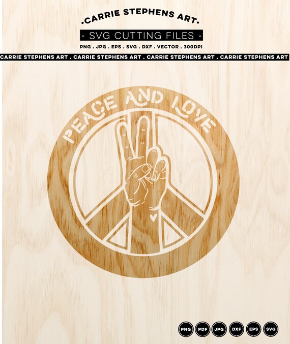 Archivo Svg De Paz Y Amor Simbolo De Paz Silueta Cricut Etsy