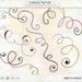 Digital Swirl ClipArt, Pig Tail Curls, Curlicues, Curlycue Doodle Graphics, PNG ClipArt & Brush, Wedding Invitation Design Resource 