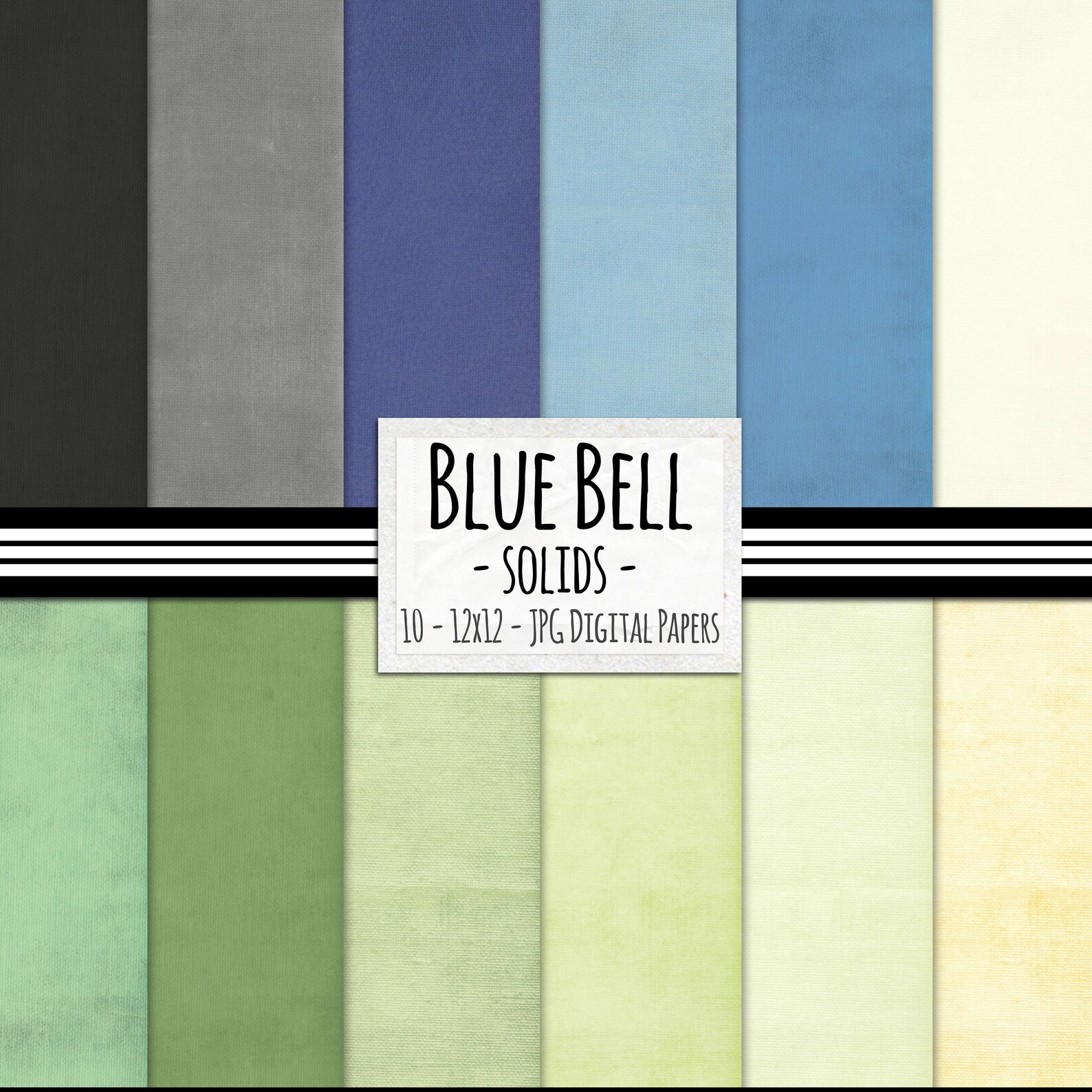 Solid Digital Cardstock Periwinkle Blue Yellow & Spring image 1.