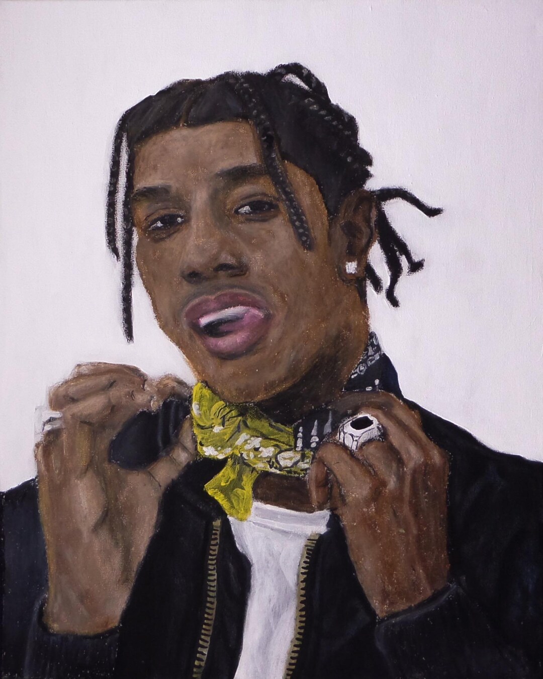ASAP Rocky Oil Pastel Canvas Painting 16”x20” - Etsy