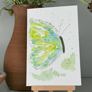 Cartão pintado à mão em aquarela | Renovação espiritual | Transformação | Todas as ocasiões